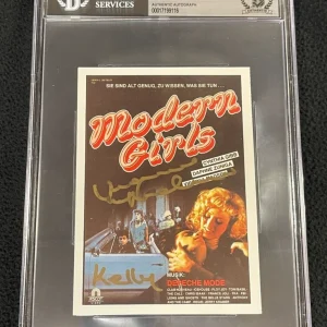 Virginia Madsen Signed Modern Girls German Advertisement Beckett Certified