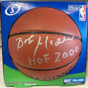 BOB MCADOO HOF 2000 LAKERS CELTICS SIGNED AUTOGRAPHED SPALDING BASKETBALL W/COA