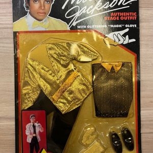 1984 VINTAGE MICHAEL JACKSON AUTHENTIC STAGE OUTFIT GLITTER GLOVE DOLL SEALED