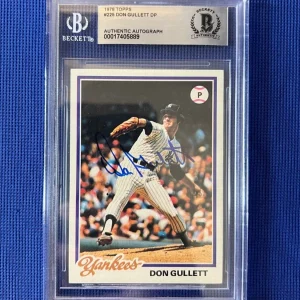 1978 TOPPS DON GULLETT NEW YORK YANKEES SIGNED AUTOGRAPHED CARD #225 BECKETT *