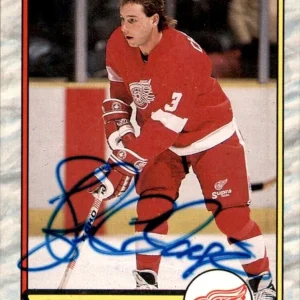 Steve Chiasson Signed 1989/90 O-Pee-Chee Rookie Card #164 Detroit Red Wings