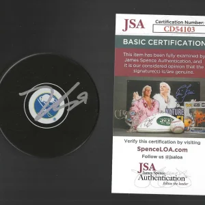 Zach Benson Signed Buffalo Sabres Puck JSA COA