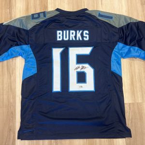 TREYLON BURKS TENNESSEE TITANS SIGNED AUTOGRAPHED CUSTOM JERSEY SIZE XL BECKETT