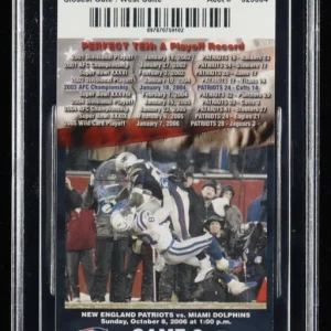 Tom Brady TD 130-131 New England Patriots Dolphins Oct 8 2006 Ticket BAS Beckett
