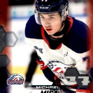 Michael Misa 2022/23 OHL Saginaw Spirit Team Issued First Ever Rookie Card