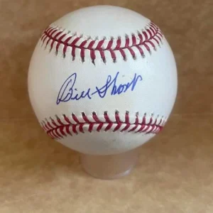 BILL SHORT PIRATES/METS/REDS SIGNED AUTOGRAPHED M.L. BASEBALL BECKETT AUTH