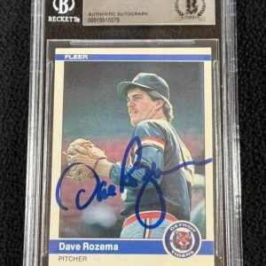 Dave Rozema Signed 1984 Fleer Card #90 BAS Certified Detroit Tigers