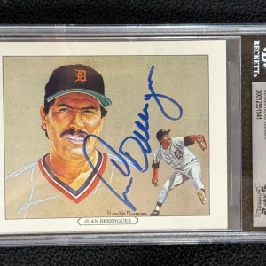 Juan Berenguer Signed Detroit Tigers Postcard BAS Certified