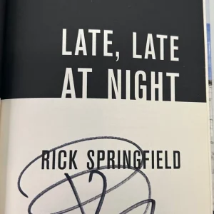 RICK SPRINGFIELD Signed Autograph Book "Late, Late At Night" JSA COA