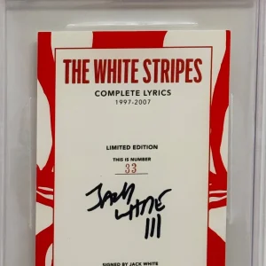 JACK WHITE Signed Autograph Slabbed Encapsulated Bookplate #33 BAS Graded 10