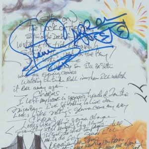 STEVE CROPPER Signed Autograph Lyrics "Sittin' On The Dock of the Bay" JSA 980