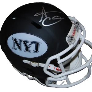 AARON GLENN signed (NEW YORK JETS) custom mini football helmet BECKETT BR63134