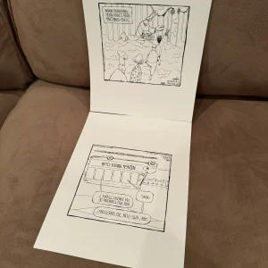 AWESOME SPEED BUMP ORIGINAL SUNDAY 2 Panel COMIC STRIP ART DAVE COVERLY 5/18/97