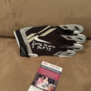 Lenny Moore Signed Autographed Nike Football Glove JSA Baltimore Colts Hof 75