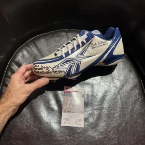 Bob Lilly + Randy White Signed Cleat Cowboys Football JSA W Americas Team Insc.
