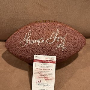 Thurman Thomas Signed Full Size Football JSA Witness Buffalo Bills HoF 07