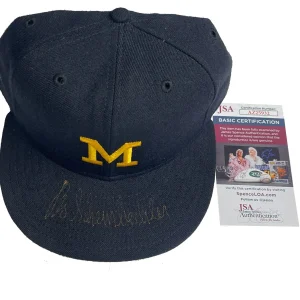 Bo Schembechler Signed Vintage Block M Michigan Wolverines Hat JSA COA