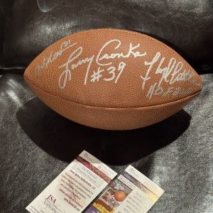Art Monk Floyd Little Larry Csonka Signed Autographed Football JSA Syracuse