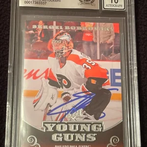 Sergei Bobrovsky Signed 2010-11 Young Guns Card #240 Beckett Auth Grade 10 Auto