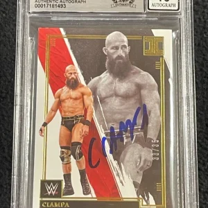 Tommaso Ciampa Signed 2022 Panini WWE Impeccable Gold Card #49 BAS Auto Grade 10