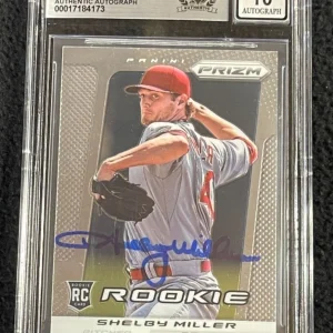 Shelby Miller Signed 2013 Panini Prizm Rookie Card #276 BAS Certified Auto 10