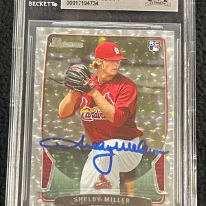 Shelby Miller Signed 2013 Bowman Silver Ice Rookie Card #126 BAS Certified