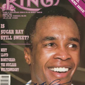 SUGAR RAY LEONARD Signed 8/86 RING Magazine Beckett Auth (BAS)