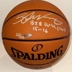 ZACH LEVINE Signed Spalding GAME BASKETBALL Beckett Auth. (BAS) & Inscr