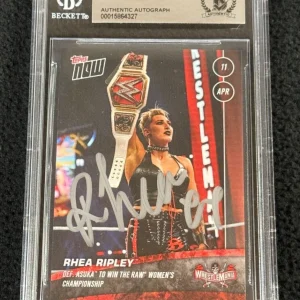 Rhea Ripley Signed 2021 Topps Now WWE 1st Main Roster Card #19 Beckett Certified