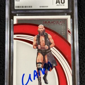 Tommaso Ciampa Signed 2022 Panini Immaculate WWE Red #100 40/40 JSA CGC Auto 10