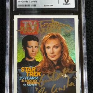 Wil Wheaton & Gates McFadden Signed 2006 Star Trek TNG TV Guide Card JSA CGC