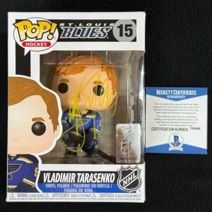 Vladimir Tarasenko Signed St Louis Blues Funko Pop Figure #15 Beckett COA