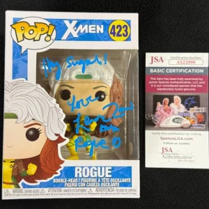 Lenore Zann Signed & Multi-Inscribed X-Men Rogue Funko Pop Figure #423 JSA COA