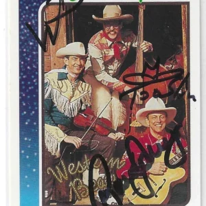 Woody Paul Ranger Doug Too Slim Signed 1992 Sterling Riders In The Sky Card #93