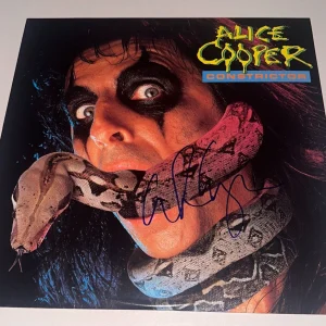 ALICE COOPER Signed CONSTRICTOR LP ALBUM COVER Beckett Auth (BAS)