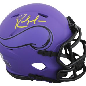 Vikings Randy Moss Authentic Signed Rave Speed Mini Helmet BAS Witnessed