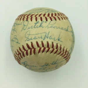 1955 Chicago Cubs Team Signed National League Baseball Ernie Banks JSA COA