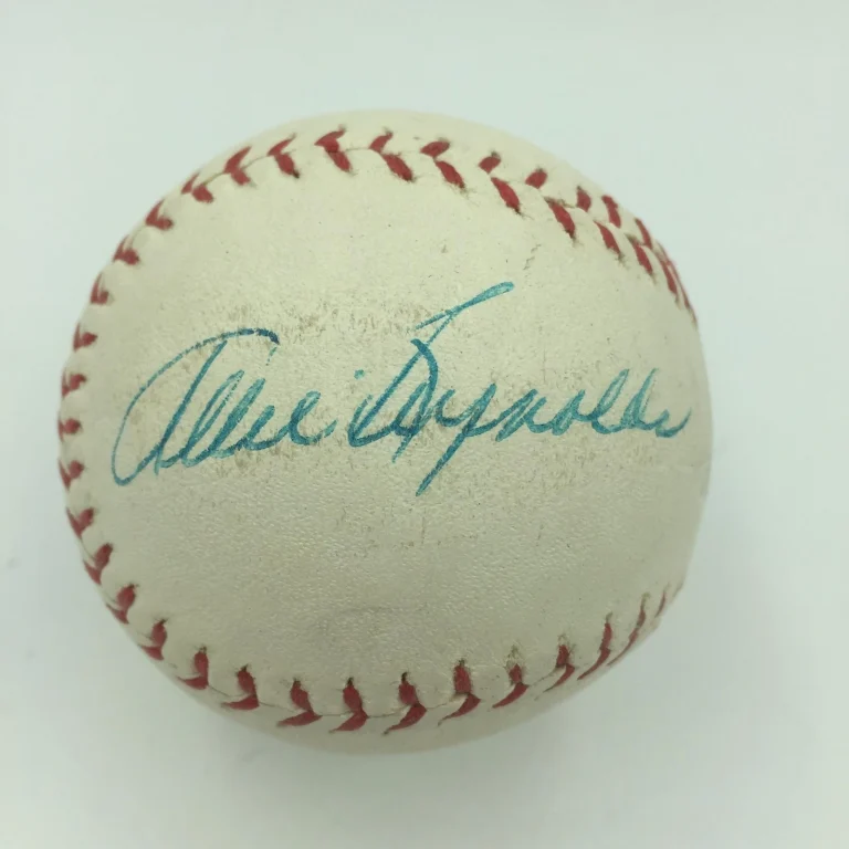 VINTAGE 1956 ALLIE REYNOLDS SIGNED DON LARSEN PERFECT GAME BASEBALL PSA DNA COA COLLECTIBLE MEMORABILIA