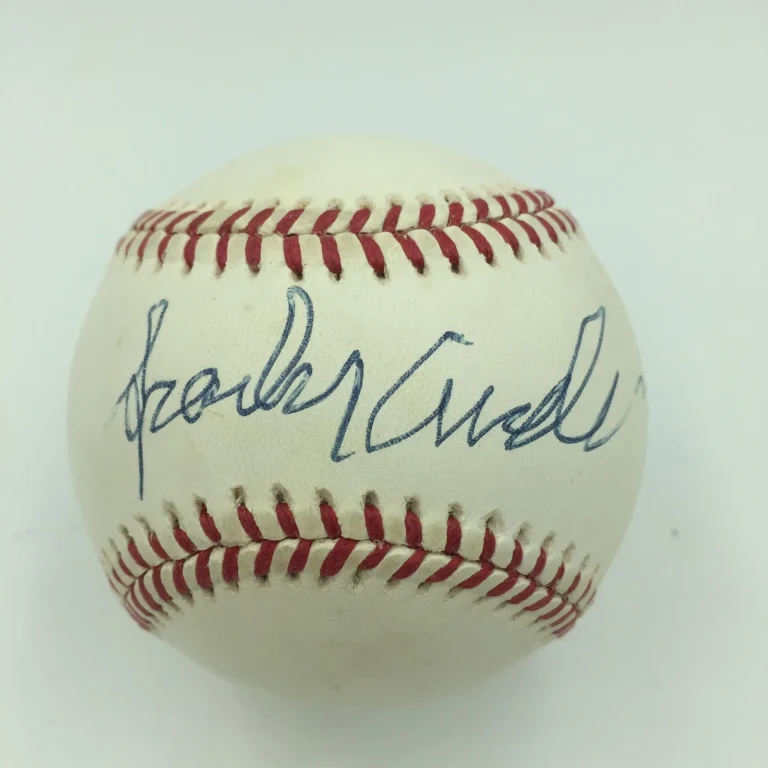SPARKY ANDERSON SIGNED OFFICIAL AMERICAN LEAGUE BASEBALL SGC STICKER COLLECTIBLE MEMORABILIA