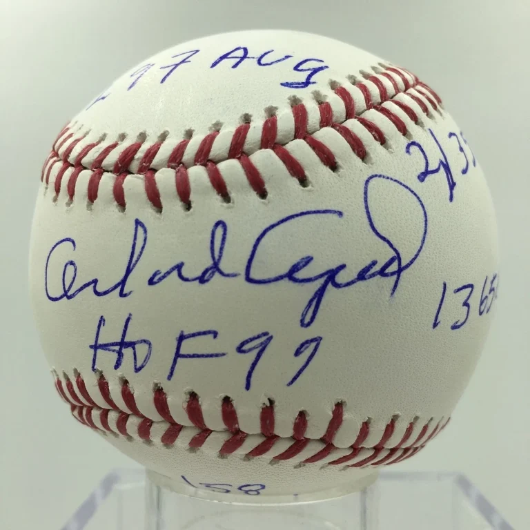 ORLANDO CEPEDA SIGNED HEAVILY INSCRIBED STAT BASEBALL MLB AUTHENTICATED COLLECTIBLE MEMORABILIA