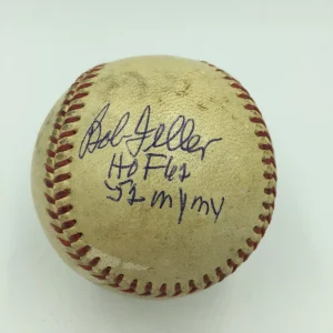 1952 Bob Feller Signed Inscribed "My My" American League Baseball With JSA COA