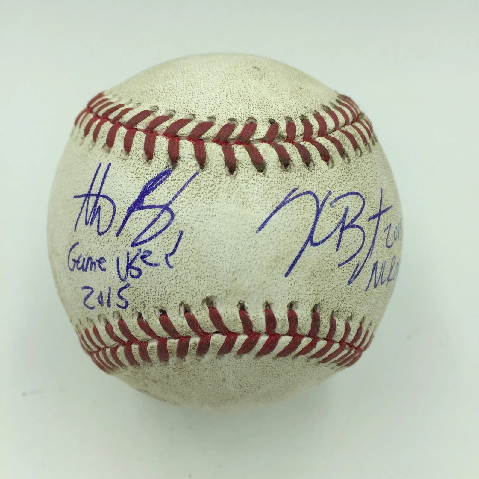 Kris Bryant 2015 ROY & Anthony Rizzo Signed Game Used Baseball MLB ...