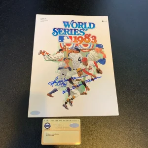 Reggie Jackson Signed Inscribed 1983 All Star Game Program Steiner COA