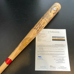 Rare Philadelphia Athletics A's Legends Bat With 25+ Signatures JSA COA