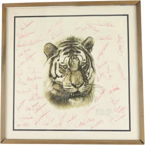 1968 & 1984 Detroit Tigers World Series Champions Team Signed 19x19 Photo JSA