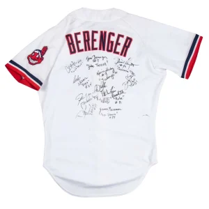 "Major League" Movie Cast Signed Tom Berenger Cleveland Indians Jersey JSA COA