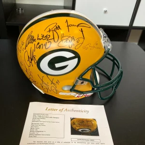 1996 Green Bay Packers Super Bowl Champs Team Signed Full Size Helmet JSA COA