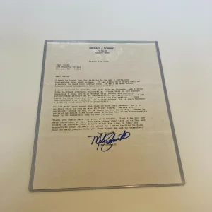 Mike Schmidt 1983 Signed Letter With Great Content World Series Phillies