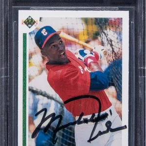 1991 Upper Deck Michael Jordan Signed Autographed Baseball Rookie RC BGS 9 Mint