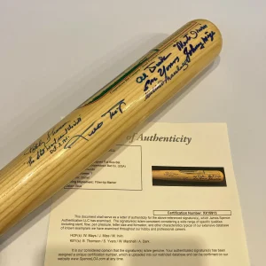 Willie Mays Bobby Thomson Shot Heard Round The World Multi Signed Bat JSA COA